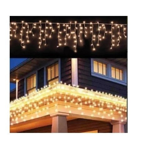 Pisca Pisca Cascata - LED - 220V - Branco Quente Ecosoli