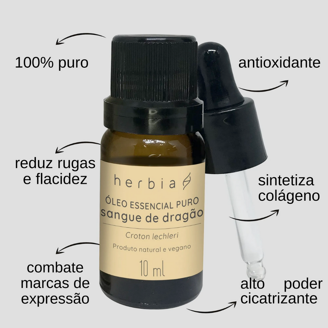 Óleo Essencial Orgânico de Sangue de Dragão - Seiva 10 ml Herbia