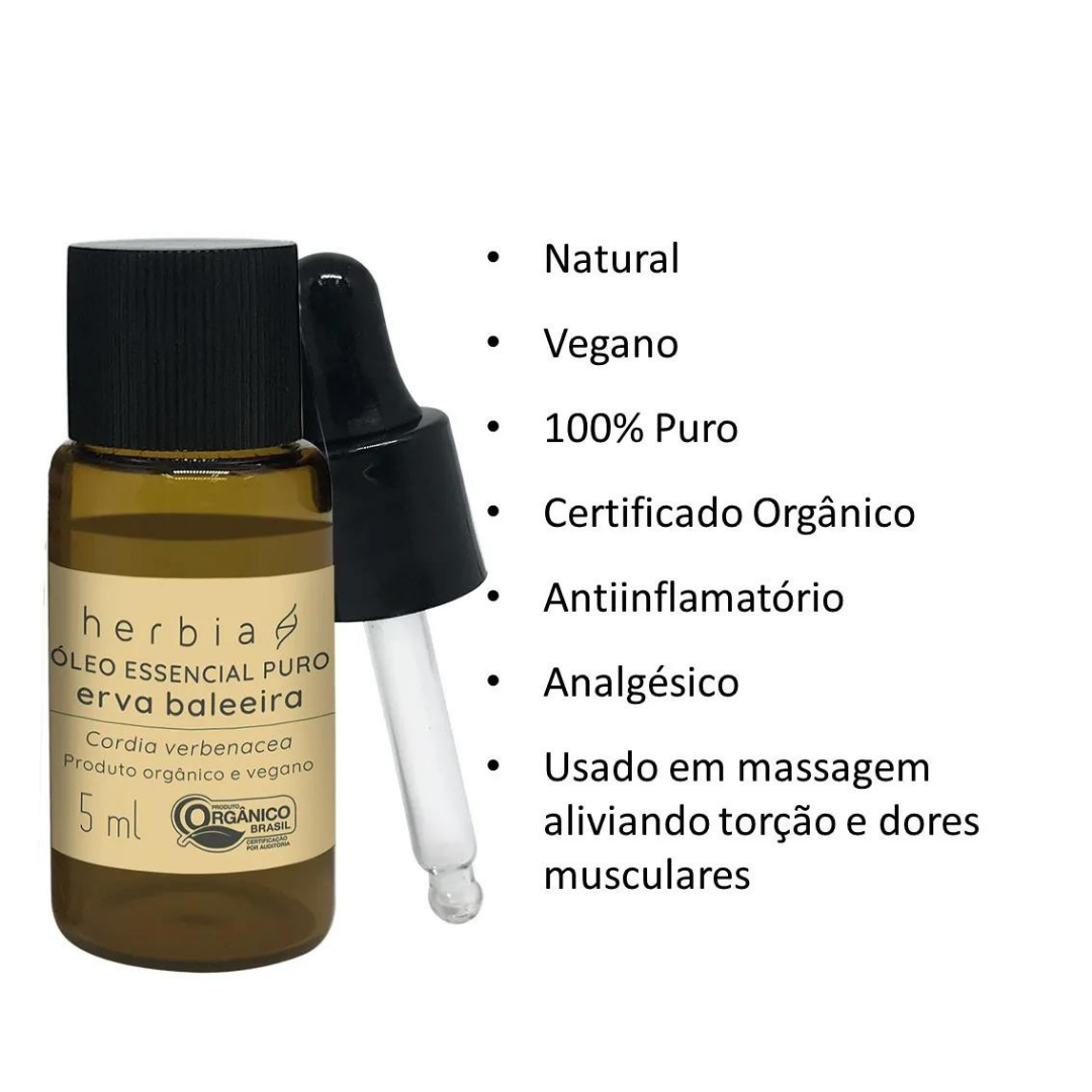 Óleo Essencial de Erva-Baleeira 10 ml (Herbia)