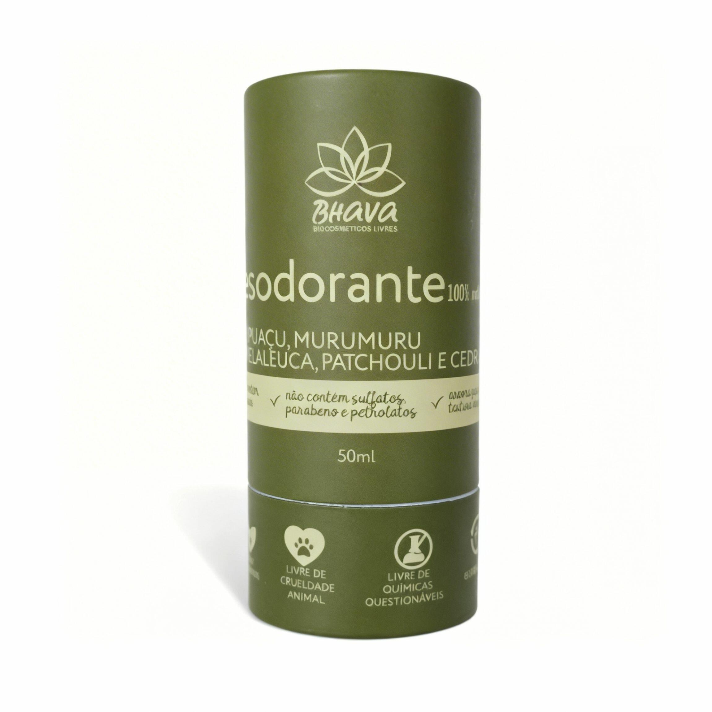 Desodorante Bastão sem alumínio 100% Natural 50g - Zero Plástico