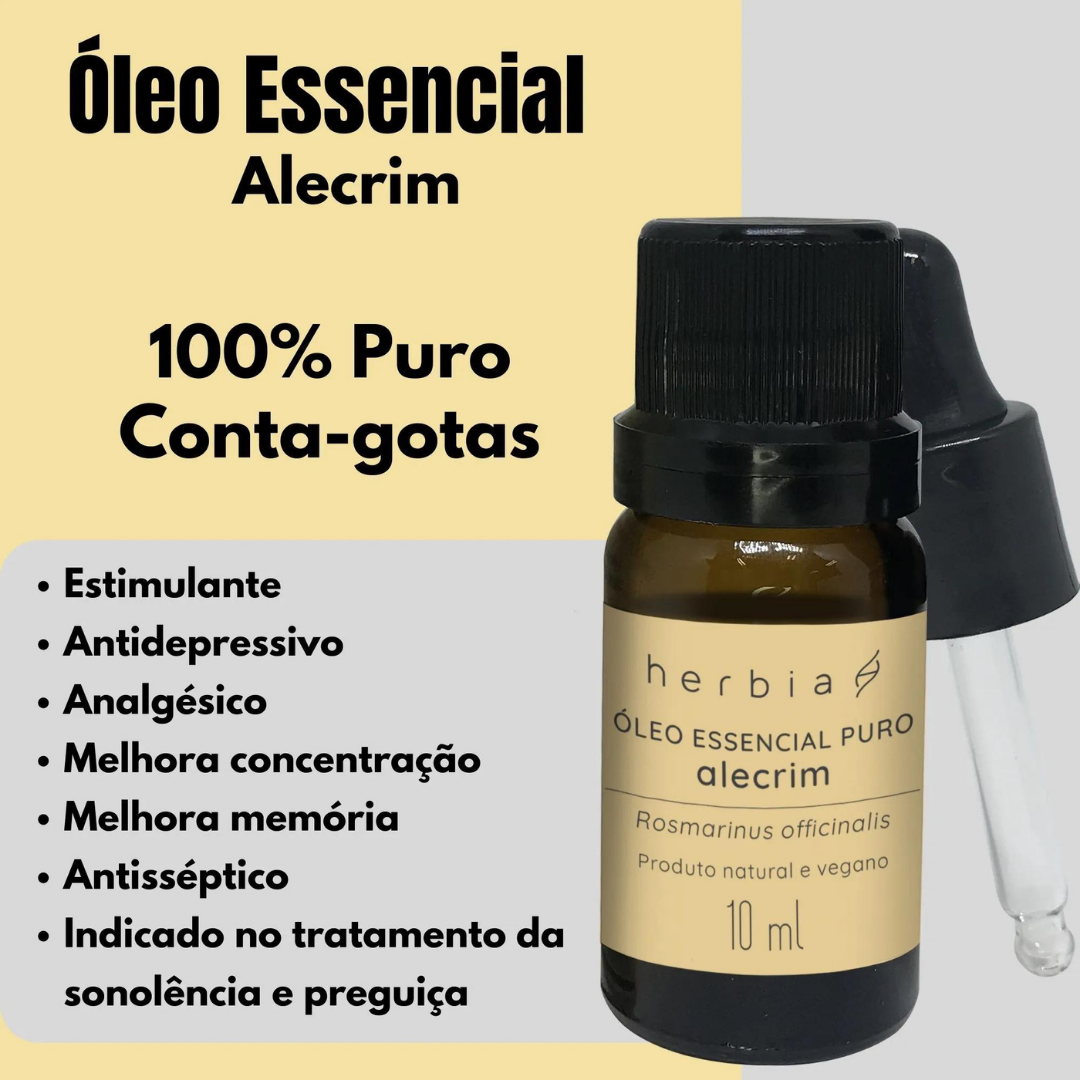 Óleo Essencial de Alecrim 10 ml (Herbia)