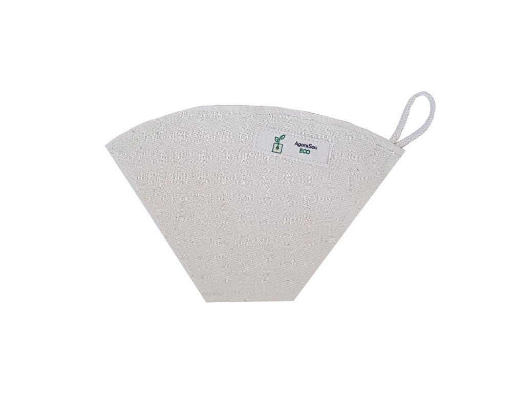 Coador de Café Reutilizável | Kit com 3 Eco Filtros De Café 100% Algodão Agora Sou Eco