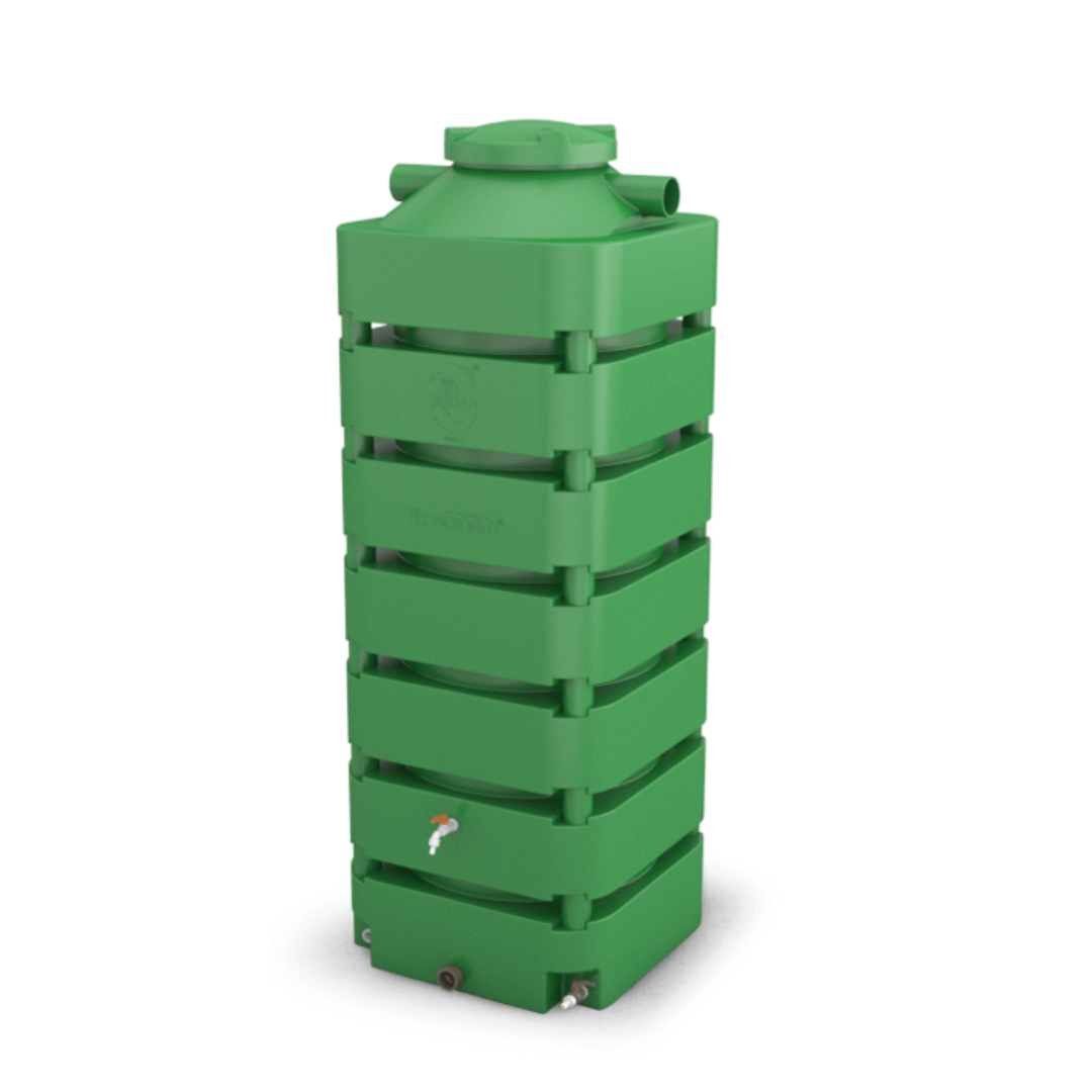 cisterna vertical de 1050 litros sem filtro na cor verde