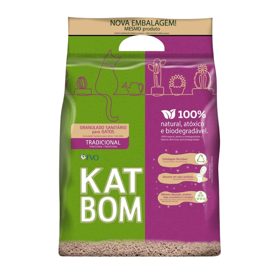 Katbom Granulado Sanitário Natural para gatos Unitário