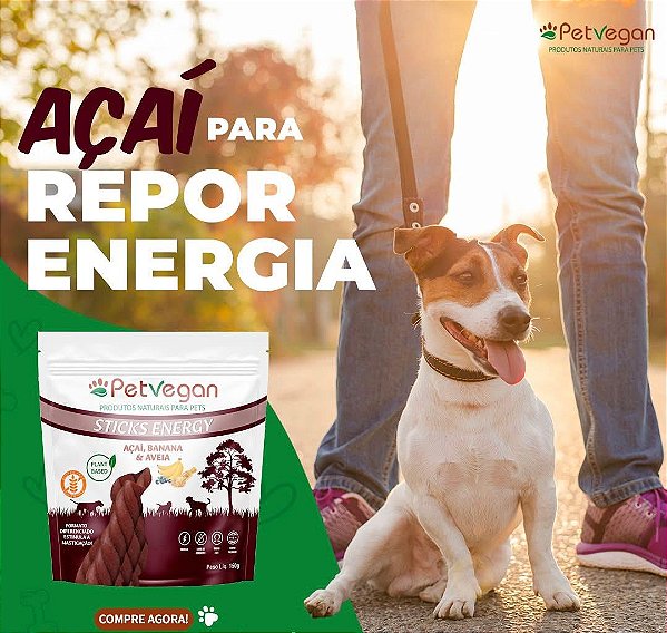 Sticks Energy PetVegan Açai, Banana e Aveia