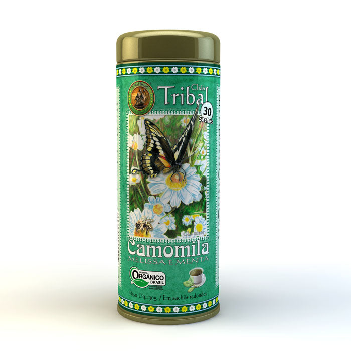 Chá Tribal Brasil - Camomila, Melissa e Menta - Sachê Redondo (30 sachês)