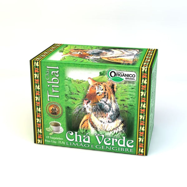 Chá Verde Tribal Brasil - Limão e Gengibre - Sachê (15 sachês)