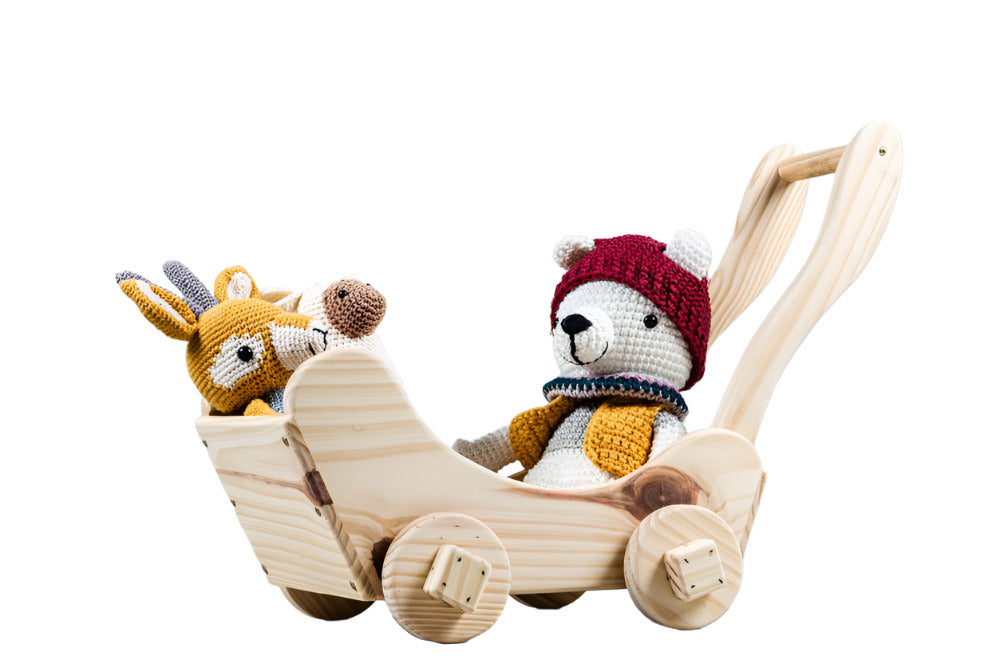Carrinho de boneca em madeira - Olly Toys