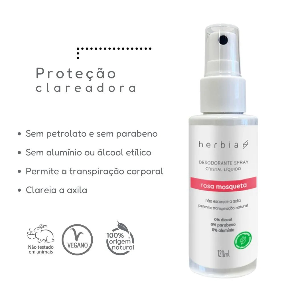 Desodorante Rosa Mosqueta Spray Cristal Líquido