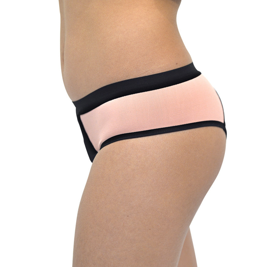 Lingerie/Calcinha Absorvente Ecoabs - Biquini - Rosa/Preto