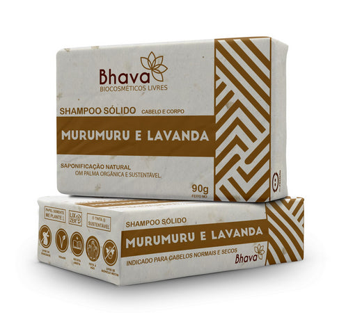 Shampoo sólido Lavanda e Murumuru 90g - Linha Lixo Zero Bhava