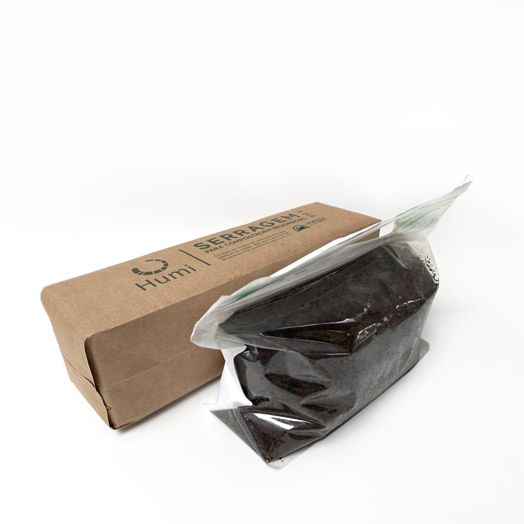 Kit Compostagem (Minhocas + Serragem)