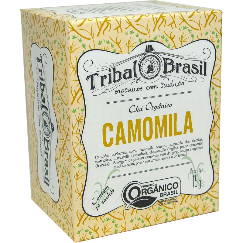 Chá Orgânico de Camomila (Pura) - Caixa - 15 Sachês - 15g Tribal Brasil