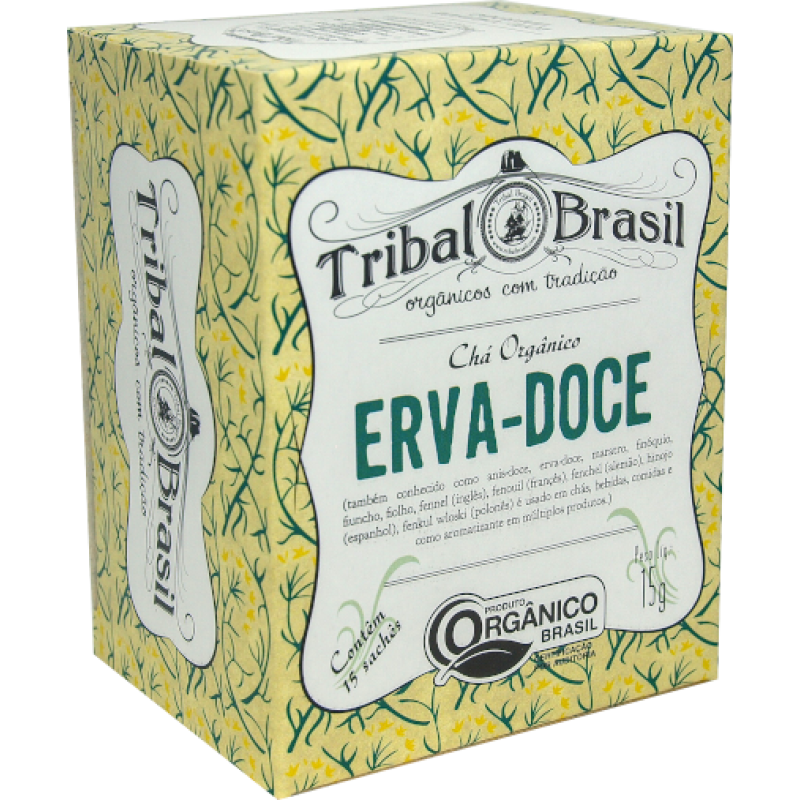 Chá Orgânico de Erva-Doce (Pura) - Caixa - 15 Sachês - 15g Tribal Brasil