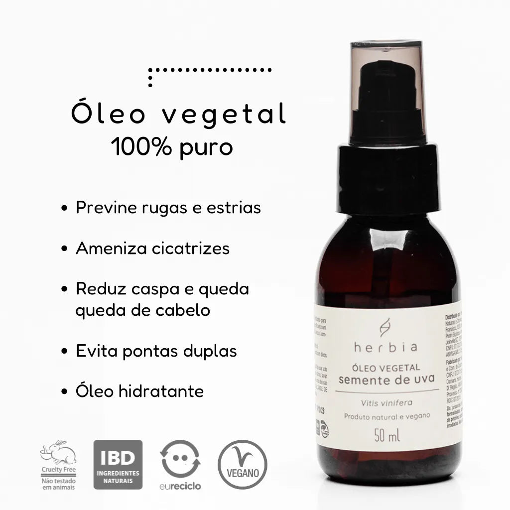 Óleo Vegetal de Semente de Uva