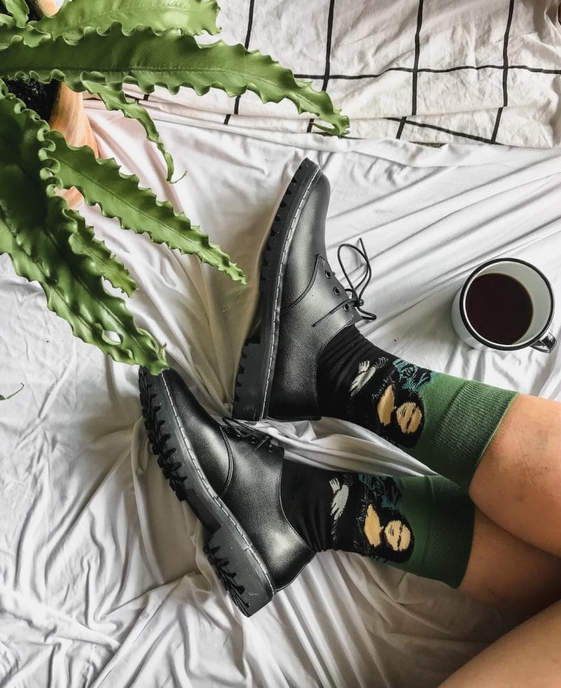 Sapato Tratorado Terra Preto Urban Flowers