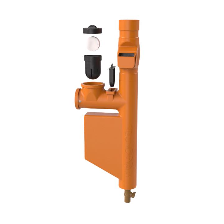 Filtro separador de folhas para cisterna Cor laranja