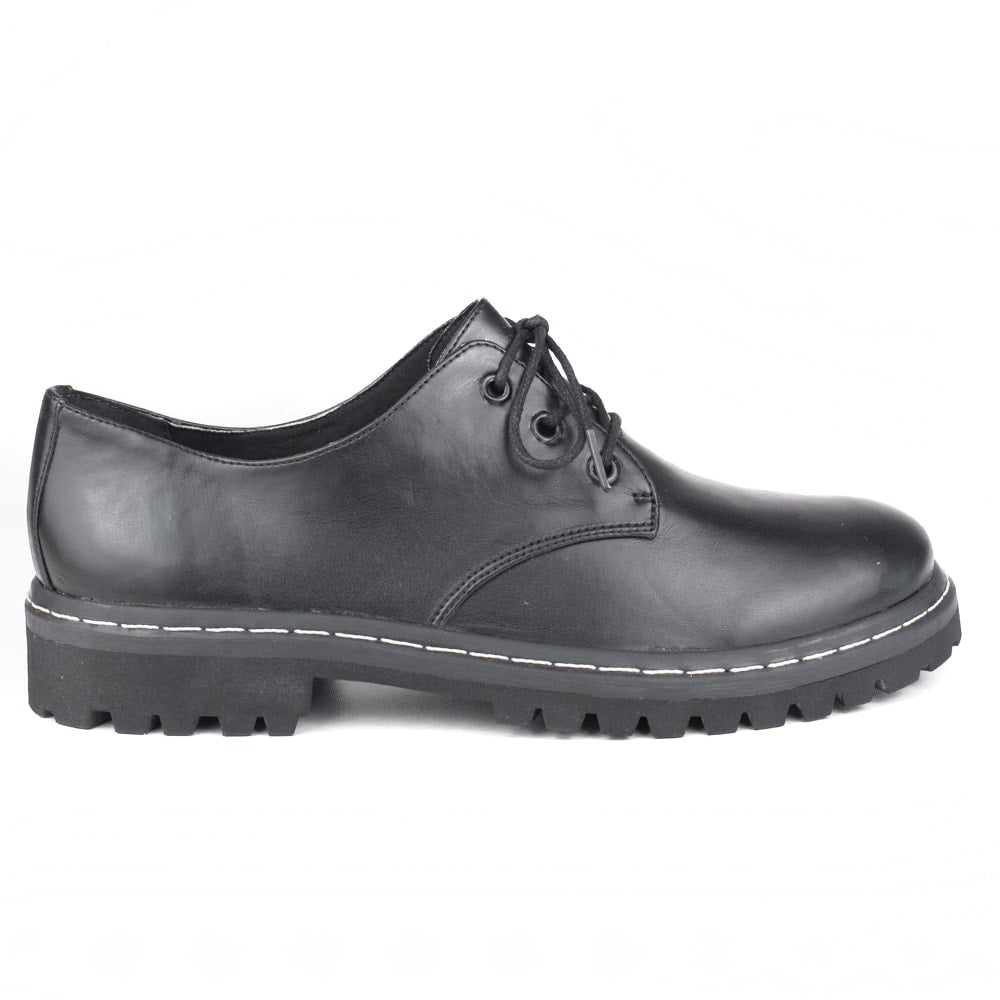 Sapato Tratorado Terra Preto Urban Flowers