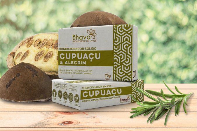 Condicionador Sólido 70g - Cupuaçu e Alecrim Bhava