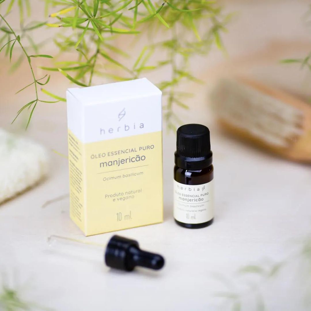 Óleo Essencial de Manjericão Verde 10 ml Herbia