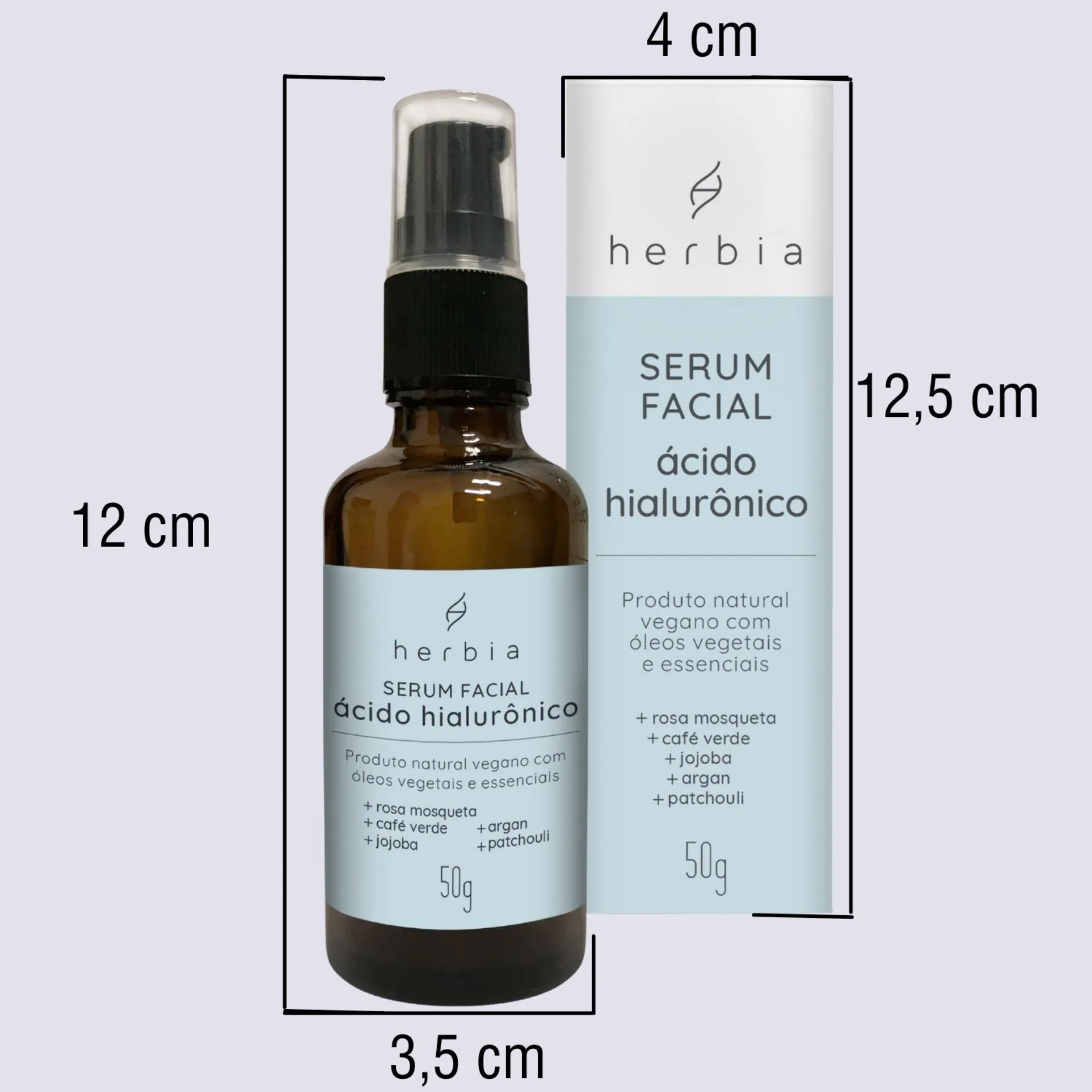 Sérum facial com ácido hialurônico Herbia