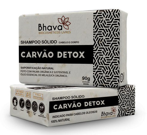 Shampoo Sólido Detox 90g - Linha Lixo Zero Bhava