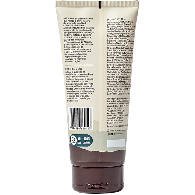 Creme corporal Alecrim