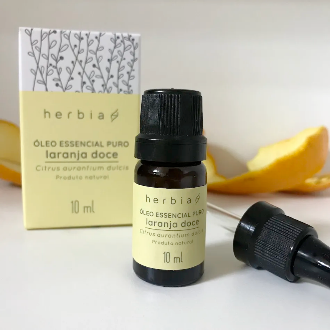 Óleo Essencial Orgânico de Laranja Doce 10 ml Herbia