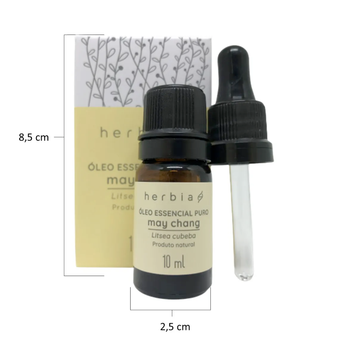 Óleo Essencial Orgânico de May chang 10 ml Herbia