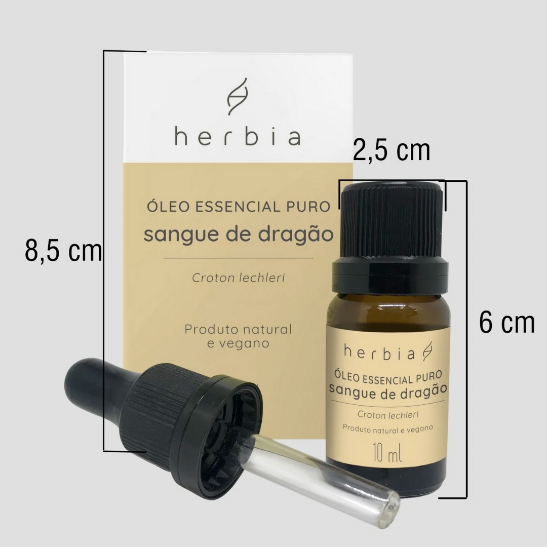 Óleo Essencial Orgânico de Sangue de Dragão - Seiva 10 ml Herbia