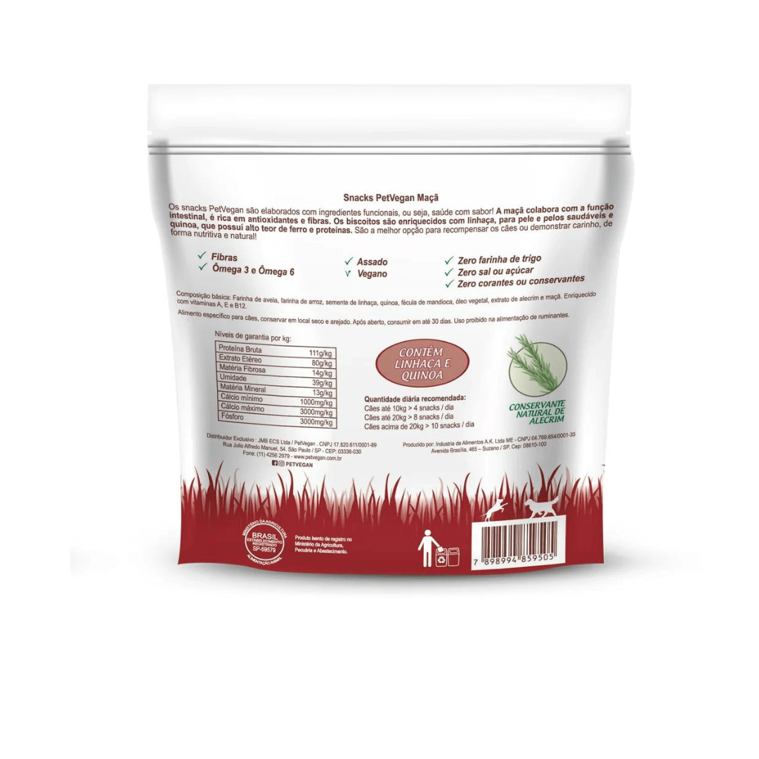 Snacks Petvegan Maçã Glúten Free