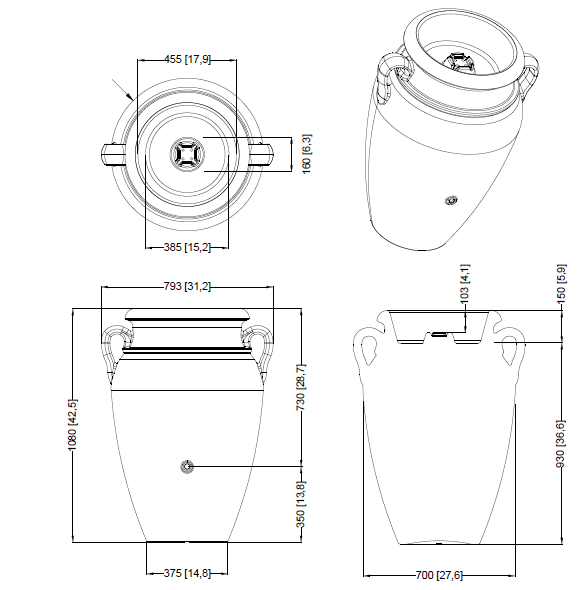 Reservatório de água de chuva - Ânfora
