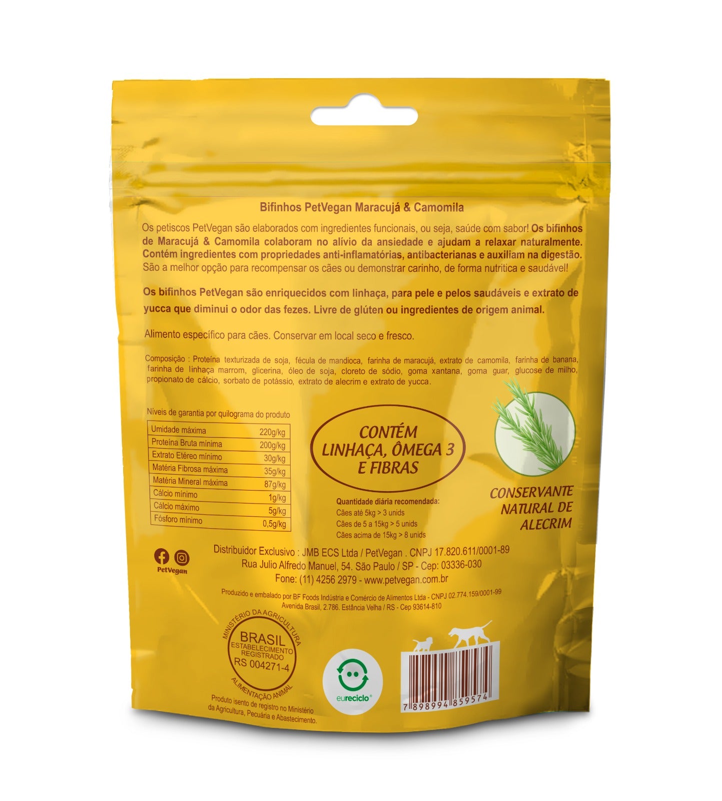 Bifinho Natural de Maracujá & Camomila 300g