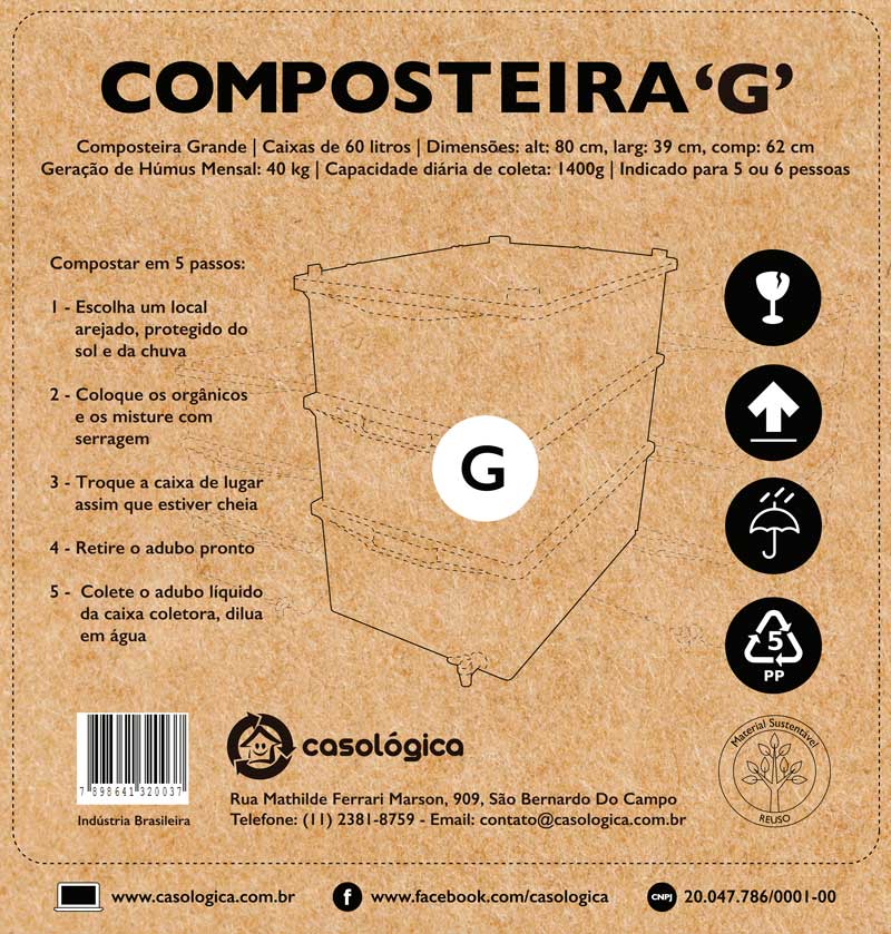 Composteira Doméstica G Casológica