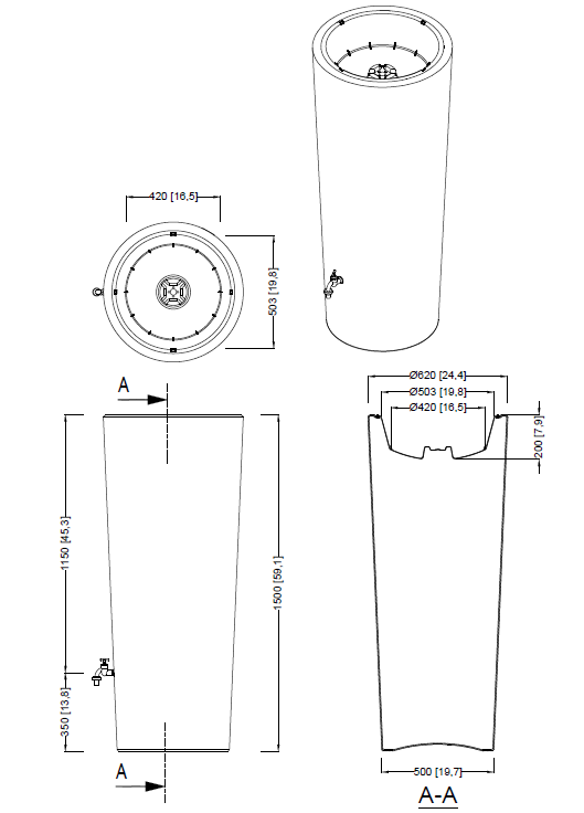 Reservatório de água de chuva - Design