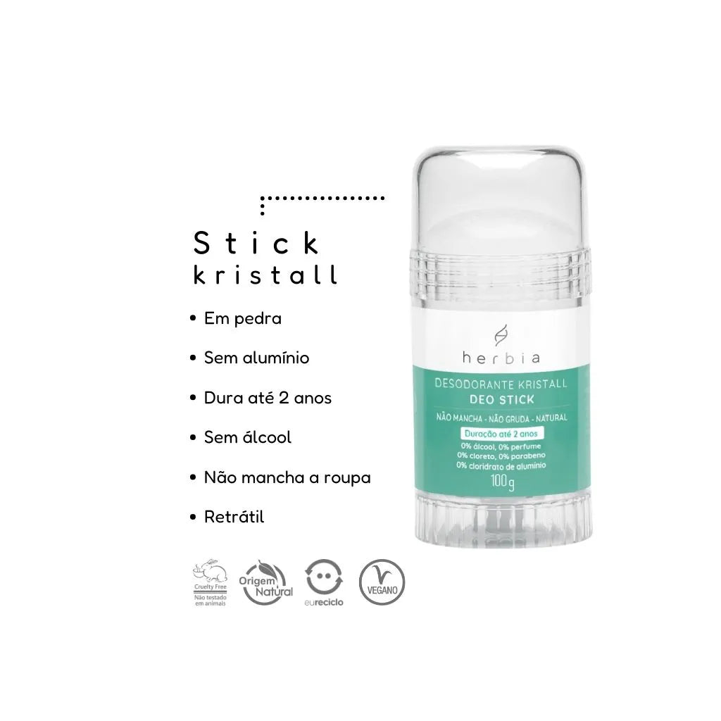 Desodorante Kristall Deo Stick rosqueável 100g