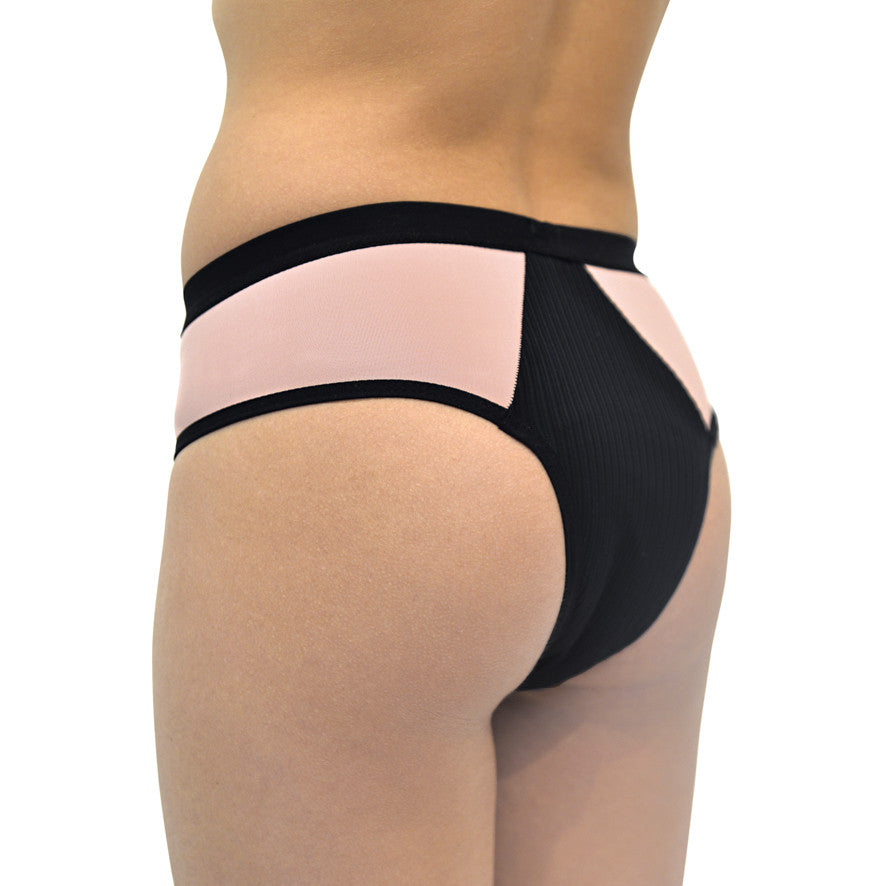 Lingerie/Calcinha Absorvente Ecoabs - Biquini - Rosa/Preto