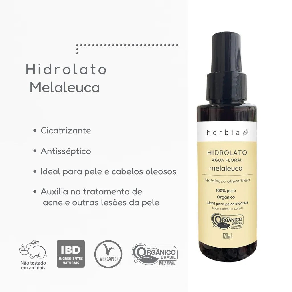 Hidrolato de Melaleuca Orgânico 120ml