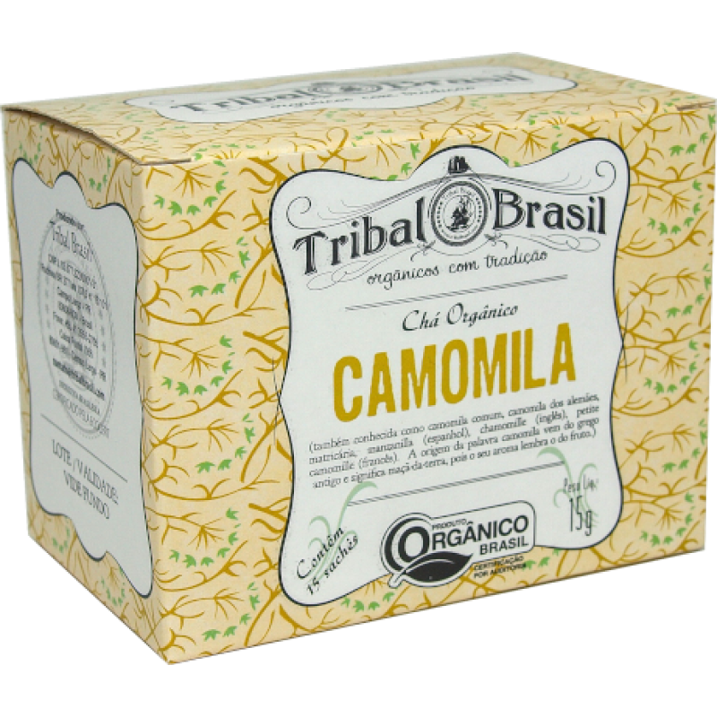 Chá Orgânico de Camomila (Pura) - Caixa - 15 Sachês - 15g Tribal Brasil