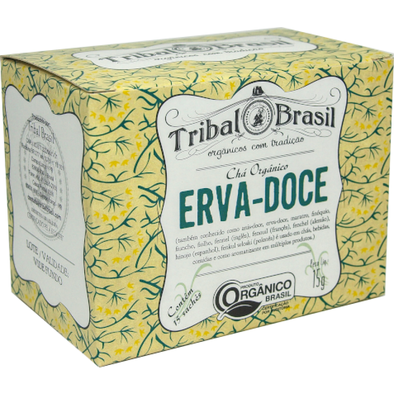 Chá Orgânico de Erva-Doce (Pura) - Caixa - 15 Sachês - 15g Tribal Brasil