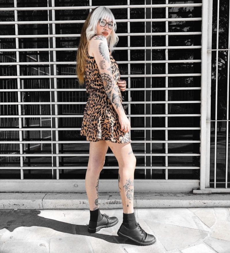 Sapato Tratorado Terra Preto Urban Flowers