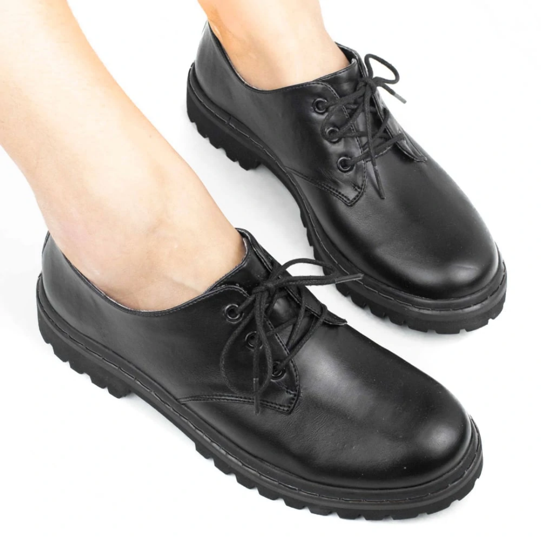 Sapato Tratorado Terra All Black Urban Flowers