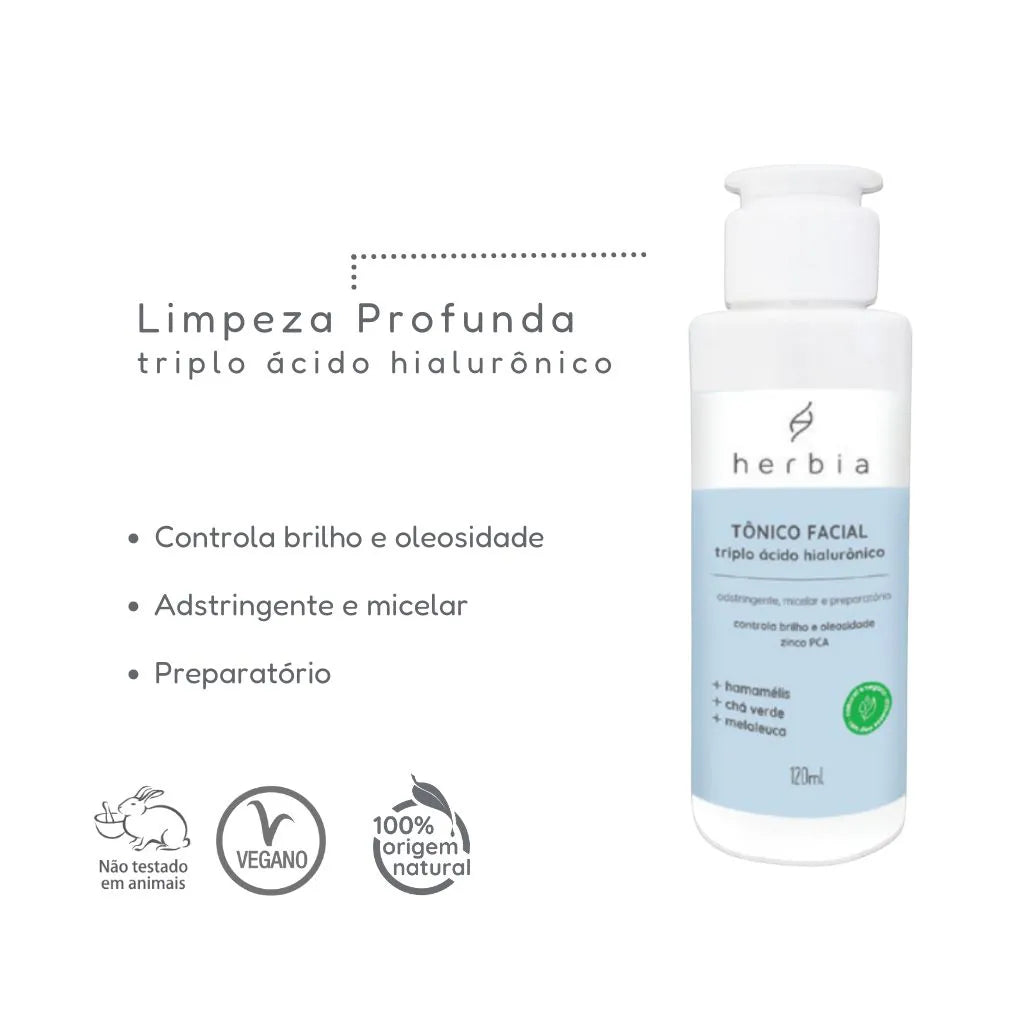 Tônico Facial Triplo Ácido Hialurônico