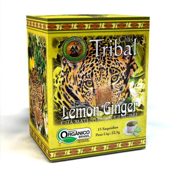 Chá Tribal Brasil - Lemon Ginger - Sachê (15 sachês)