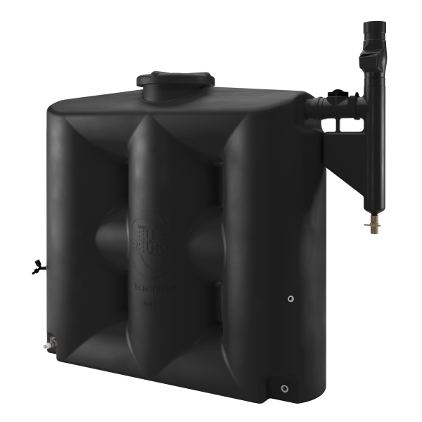 Cisterna Vertical 1000 litros com filtro Black Tecnotri