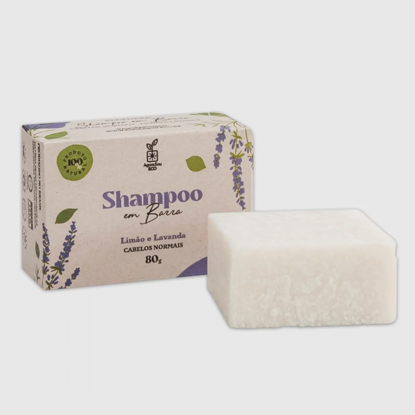Shampoo em Barra |Todos os tipos de cabelos | Limão e Lavanda - Agora Sou Eco