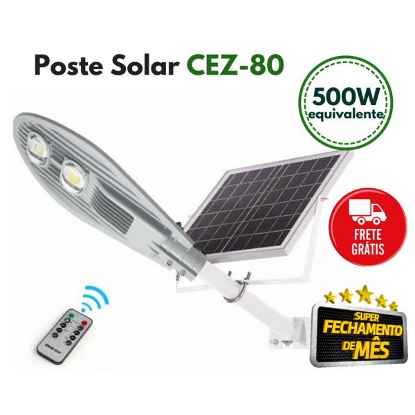 Poste Energia Solar LED CEZ-80