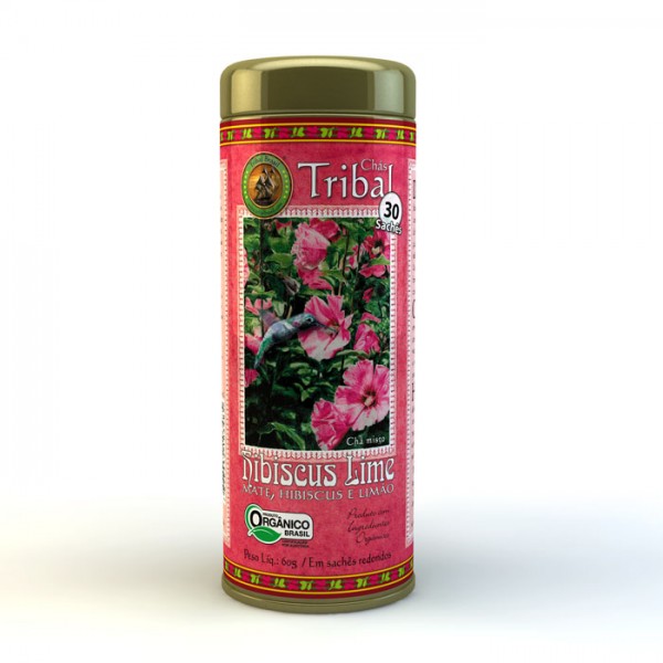 Chá Tribal Brasil - Hibiscus Lime - Sachê Redondo (30 sachês)