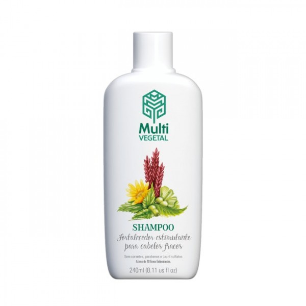 Shampoo Vegano Multi Vegetal de Ervas Suavizante Estimulação Capilar 250ml 