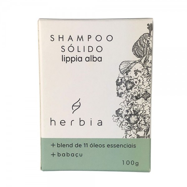 Shampoo Sólido Natural e Vegano Lippia Alba Herbia 100g